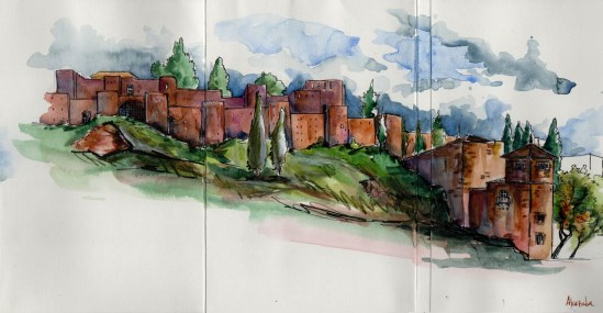 Ilustración de Tres monumentos emblemáticos de Málaga