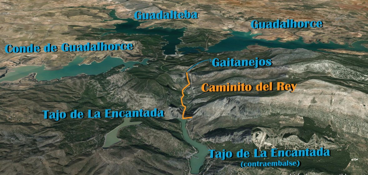 Embalses del entorno del Caminito del Rey