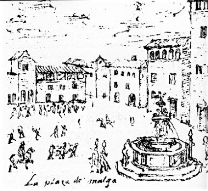 Ilustración de Málaga antes · mapas, fotos y dibujos