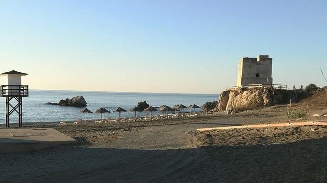 Playa de la Sal, que debe su nombre a la Torre