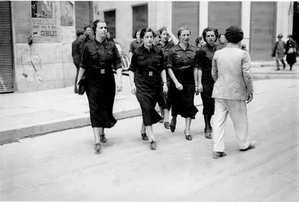 Pilar Primo de Rivera Visita Malaga