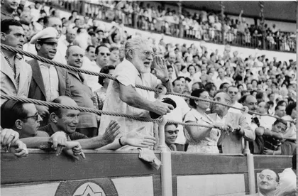 Ernest Hemingway en la Plaza de Toros de la Malagueta