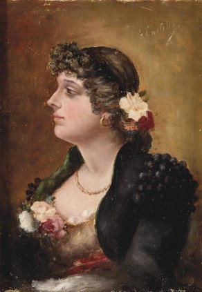 El retrato de la dama goyesca de perfil