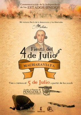 Colocaron una corona de flores para conmemorar la Victoria del español Bernardo de Gálvez