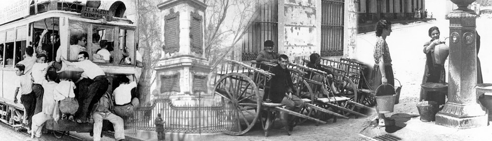 Ilustración de Málaga antes · mapas, fotos y dibujos