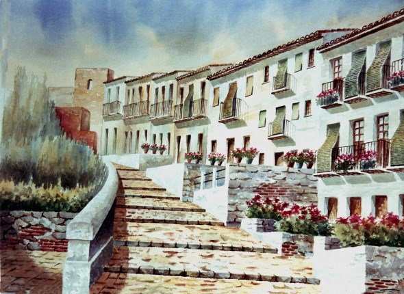 Ilustración de Málaga antes · mapas, fotos y dibujos
