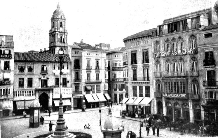 Ilustración de Málaga antes · mapas, fotos y dibujos