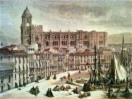 Ilustración de Málaga antes · mapas, fotos y dibujos