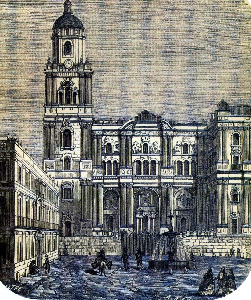 Ilustración de Málaga antes · mapas, fotos y dibujos