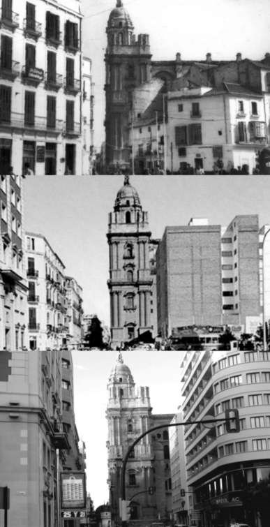 Ilustración de Málaga antes · mapas, fotos y dibujos