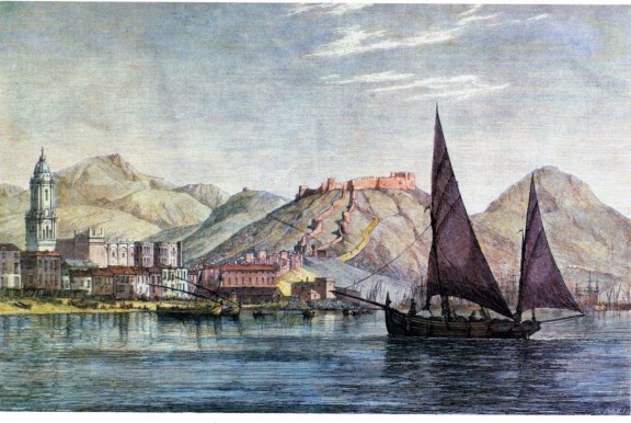 Ilustración de Málaga antes · mapas, fotos y dibujos