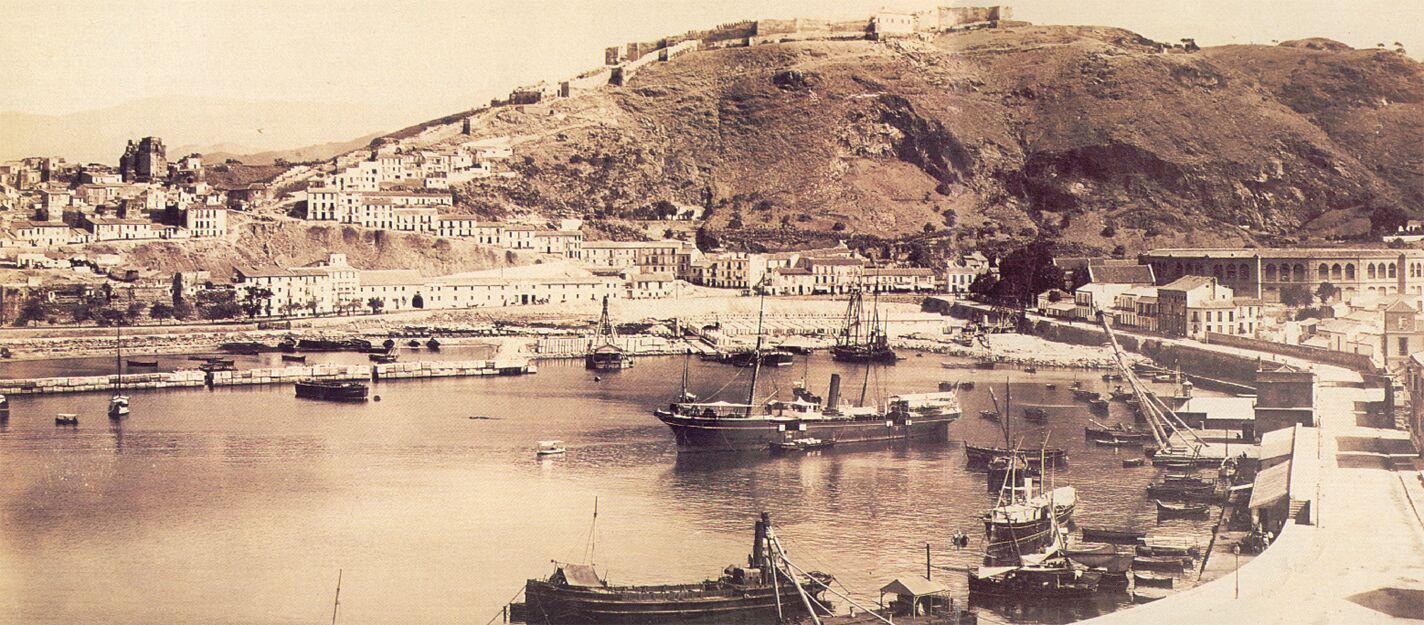 Ilustración de Málaga antes · mapas, fotos y dibujos