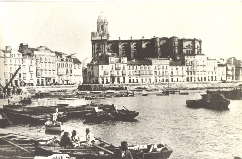 Ilustración de Málaga antes · mapas, fotos y dibujos