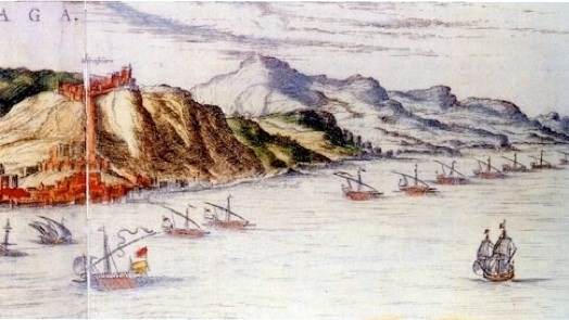Ilustración de Málaga antes · mapas, fotos y dibujos