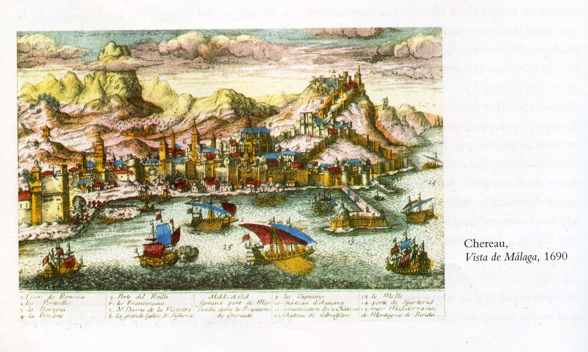 Ilustración de Málaga antes · mapas, fotos y dibujos