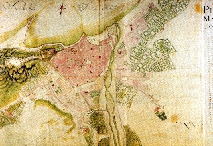 Ilustración de Málaga antes · mapas, fotos y dibujos