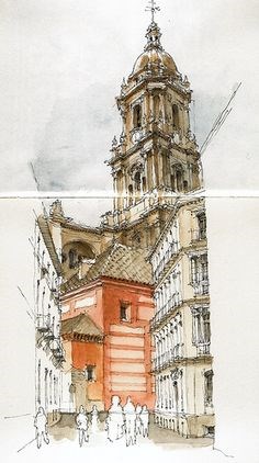 Ilustración de Málaga · generalidades y el centro