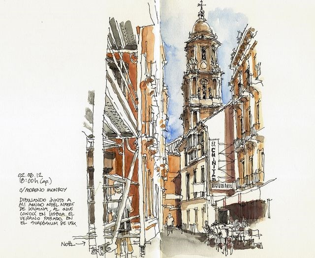 Ilustración de Málaga · generalidades y el centro