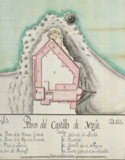 Plano del Castillo de Nerja (1502-1811) archivo general de Simancas