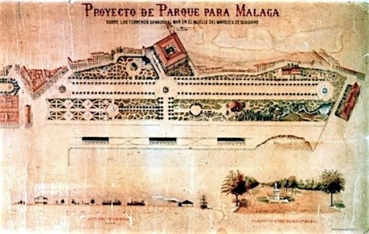 Ilustración de El Parque de Málaga, una visión diferente