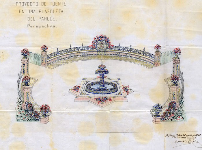 Ilustración de El Parque de Málaga, una visión diferente